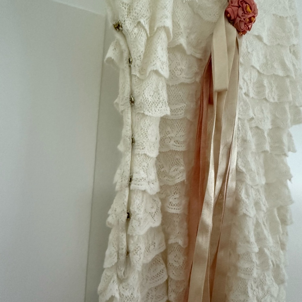 Worn Once Love Shack Fancy Lace Mini Dress Sz 0 - Picture 4 of 5